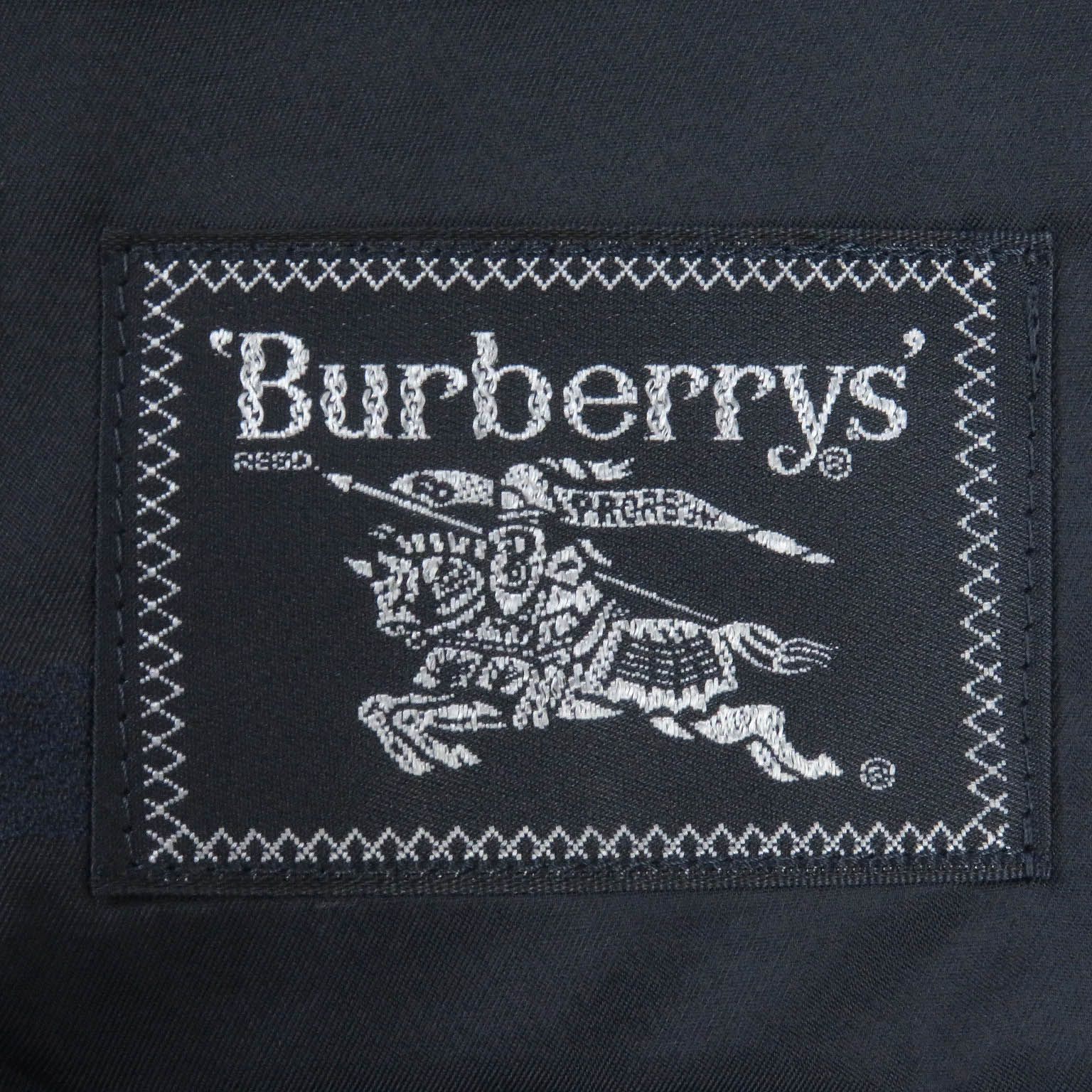 【極美品】burberrys 紺ブレ　テーラードジャケット　金ボタン　L ウール 極美品□Burberrys バーバリー ヴィンテージ ウール モヘア混