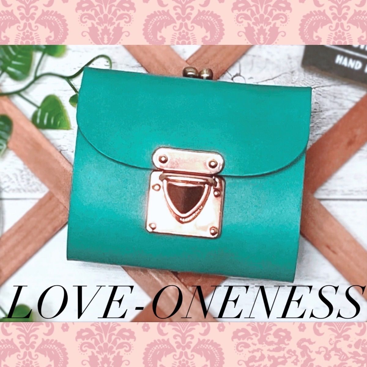 ❤【高級感×可愛い♪】大人オシャレながま口付き総本革ミニ財布♪大人ターコイズ ❤【高級感×可愛い♪】大人オシャレながま口付き総本革ミニ財布