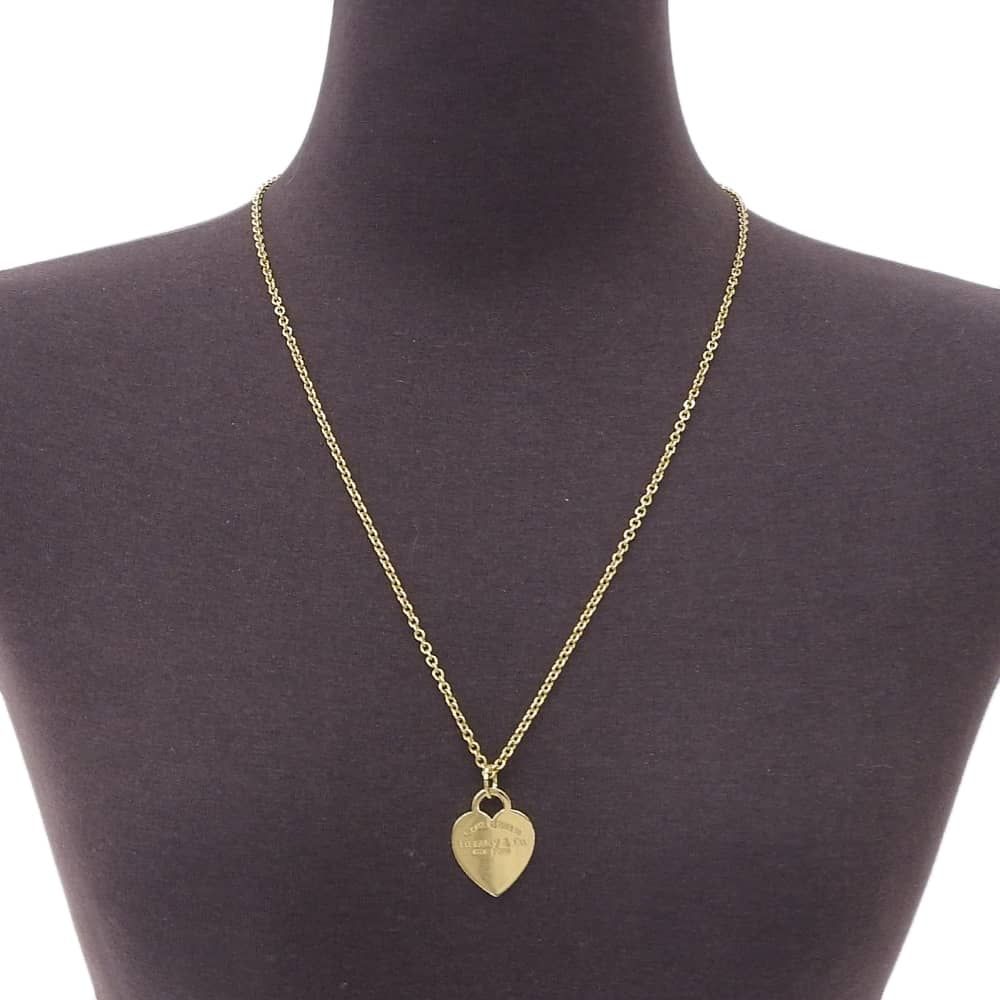 リターントゥティファニー　ハートタグネックレス　K18ゴールド　現行品 ティファニー リターントゥハートタグ ネックレス ティファニー 18金