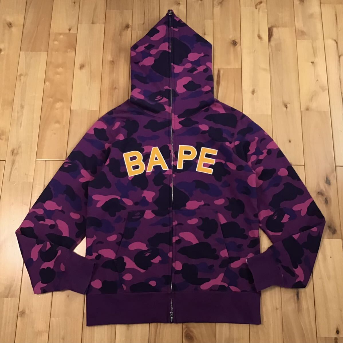 Purple camo フルジップ パーカー Lサイズ a bathing ape BAPE full ...