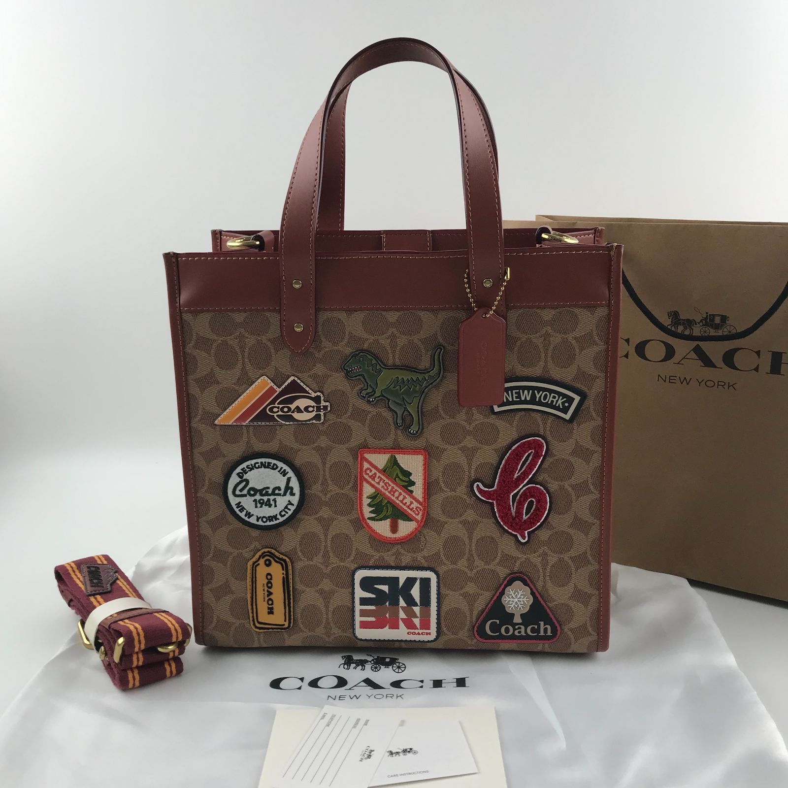 新品  COACH フィールドトート パッチ 希少 レア