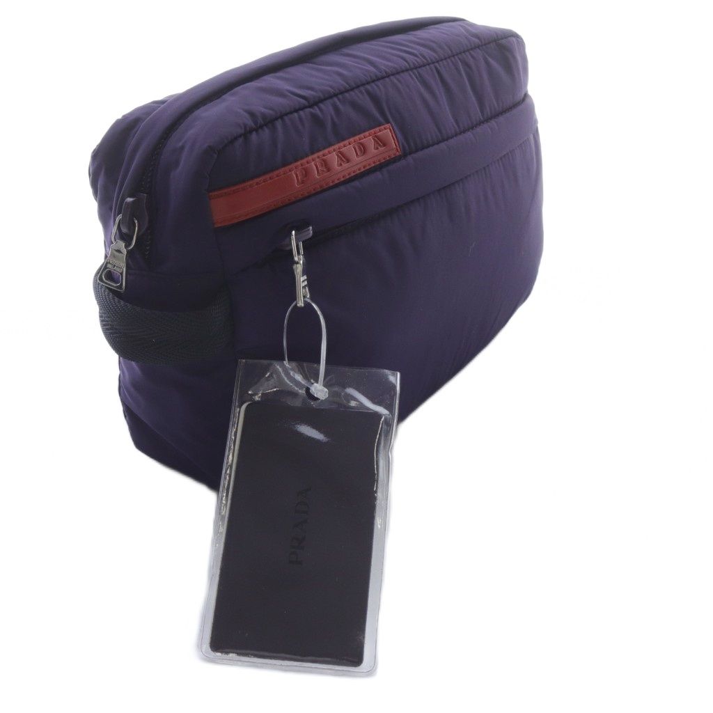 プラダスポーツ PRADA SPORT ナイロンポーチ ロゴ 紫 パープル その他 トップス