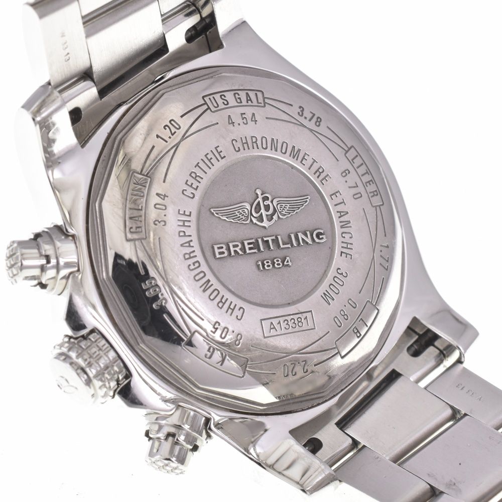  ブライトリング A 13381 アベンジャーII クロノグラフ デイト 自動巻き メンズ 箱 保証書付き J 142696 その他 時計