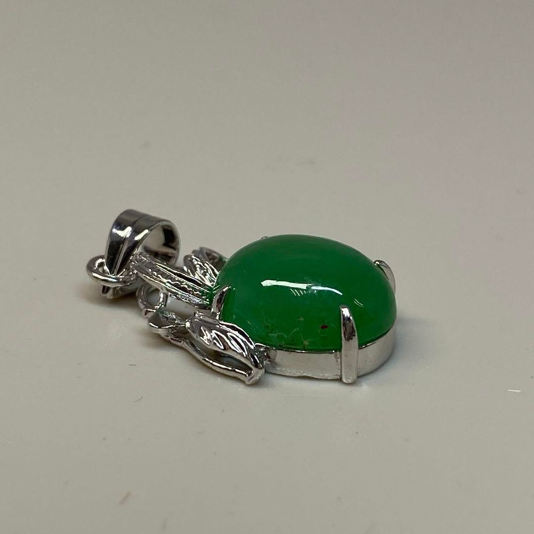 18K刻印 翡翠ネックレストップ 1.9g 東さ6-0504ア⑬