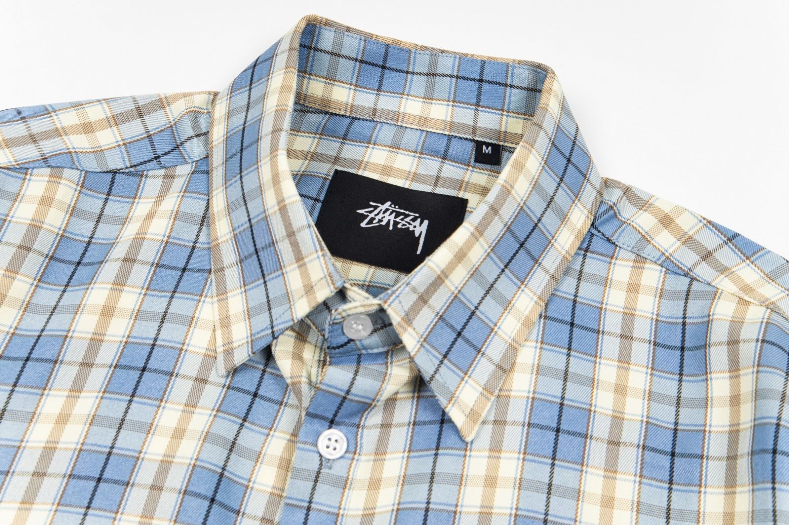 stussy アメリカのファッションブランドのゆったりとしたチェック柄の長袖シャツ