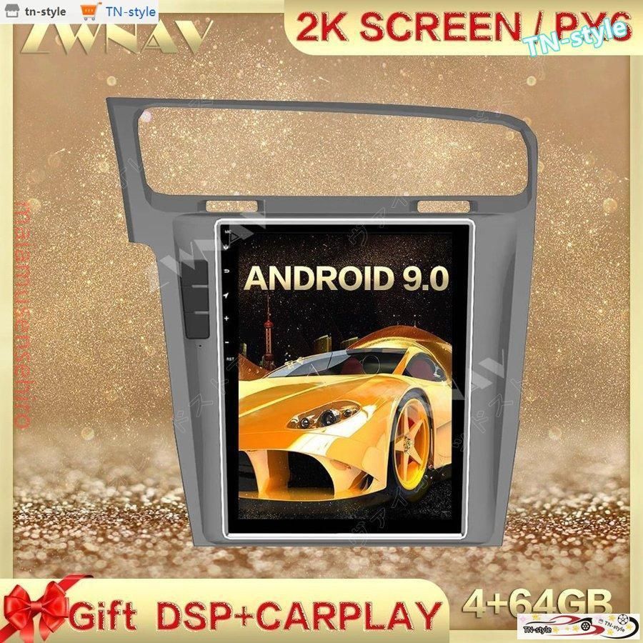 高品質テスラスタイル アンドロイドナビ フォルクスワーゲンゴルフ7 2013-2016 4G 64GB -TESN-1129-2