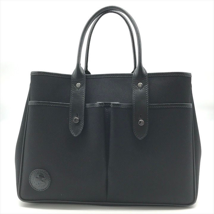 美品　ハンティングワールド　トートバッグ　サファリ　キャンバス　レザー　黒 極美品 ハンティングワールド トートバッグ サファリ キャンバス