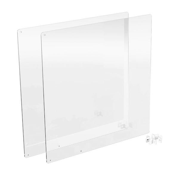 クロス型アクリルパーティション用パネル 約W600×D3×H600mm 〔2枚セット〕 PTS-CR6002CR