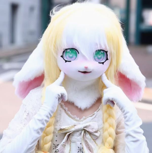 着ぐるみヘッド 猫 大垂れ耳 イエロー 全頭ヘッド ケモノ マスク ファースーツ ぬいぐるみ コスプレ コスチューム - メルカリ