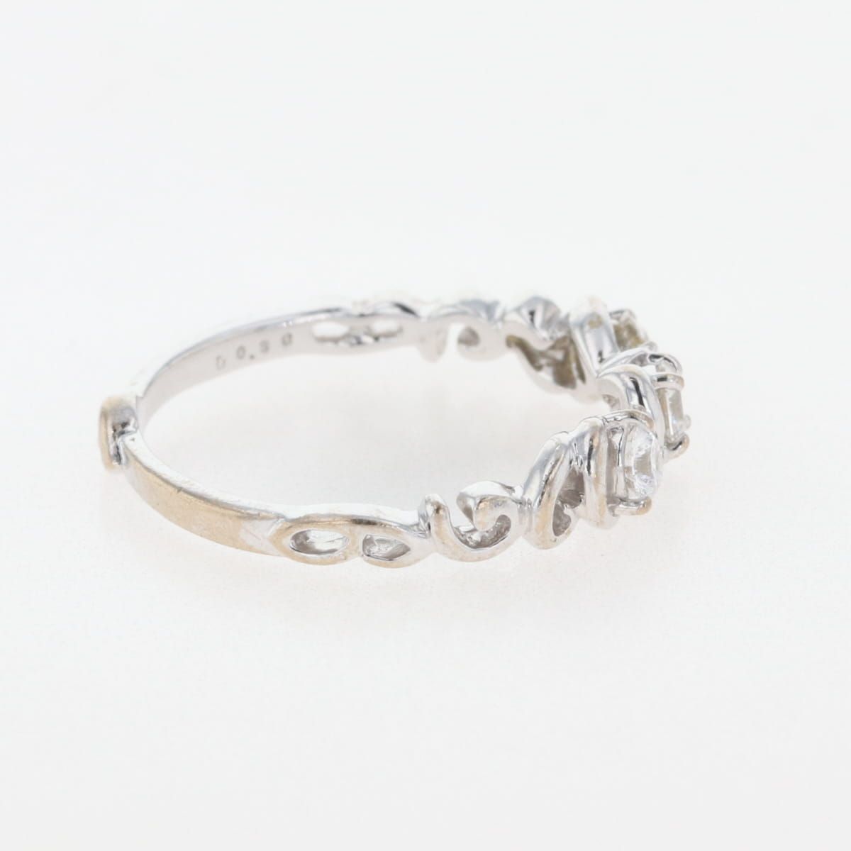 デザイン・サイズが豊富。 メレダイヤ デザインリング WG ホワイトゴールド 腕輪 リング 10.5号 K18 WG ダイヤモンド レディース