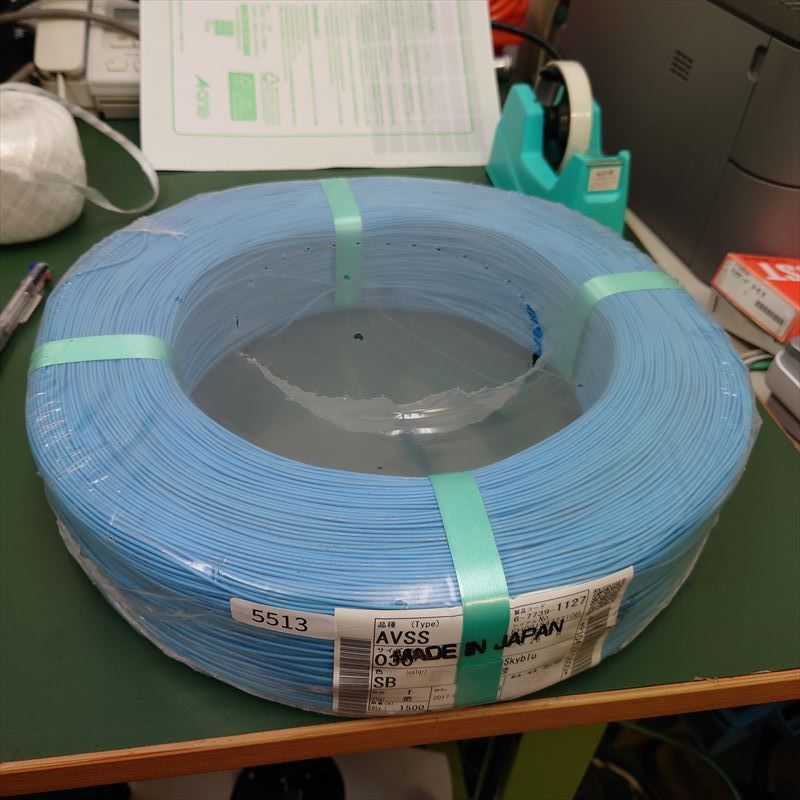 AVSS電線,0.3sq,青,住友電装,1500m