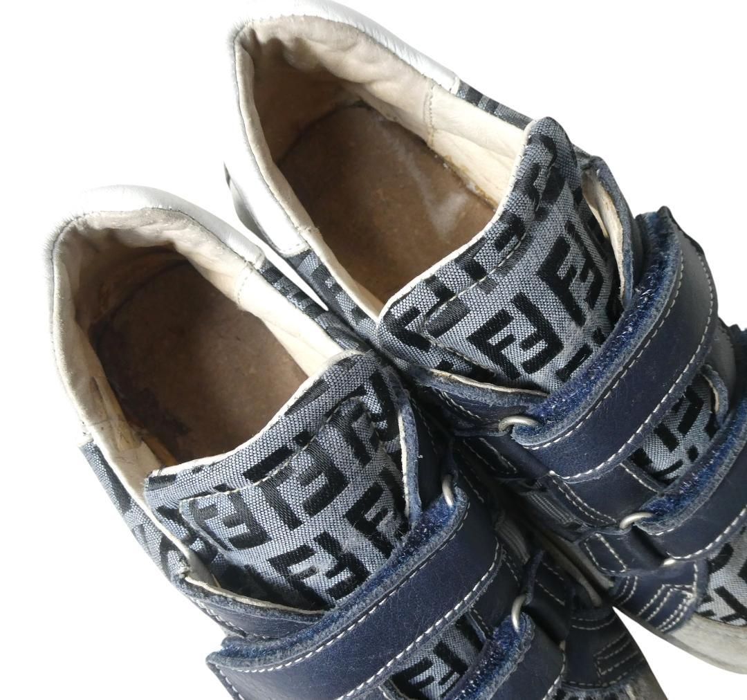 FENDI フェンディ サイズ35 約22㎝ ズッカ柄 ロゴ キャンバス×スエード