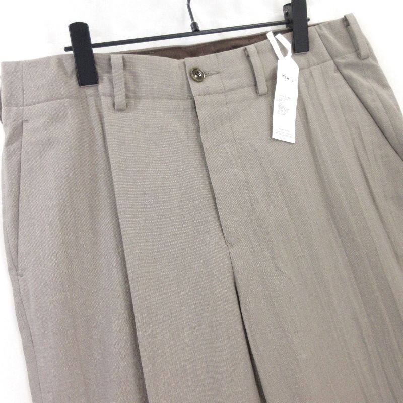 WE WILL ウィーウィル　スラックス　24ss 楽天市場】【WEWILL】ウィーウィル 2TUCK FP SLACKS BROWN 2