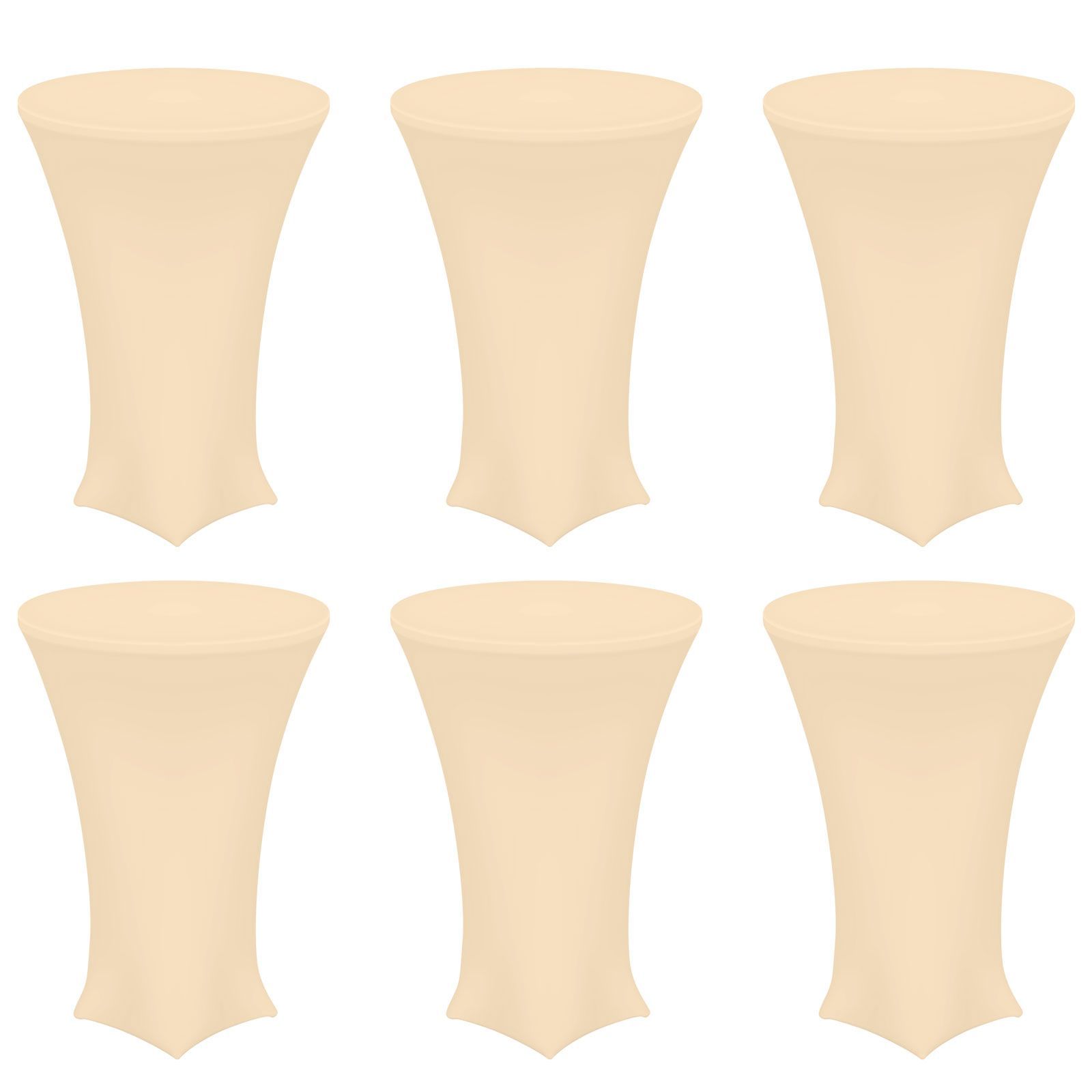 uxcell 6個 ラウンドカク テルテーブルクロス 32インチ x 43インチ ハイボーイ スパンデックス ストレッチ カク テルテーブルカバー フィットしたハイトップテーブル バー ウェディング パーテ