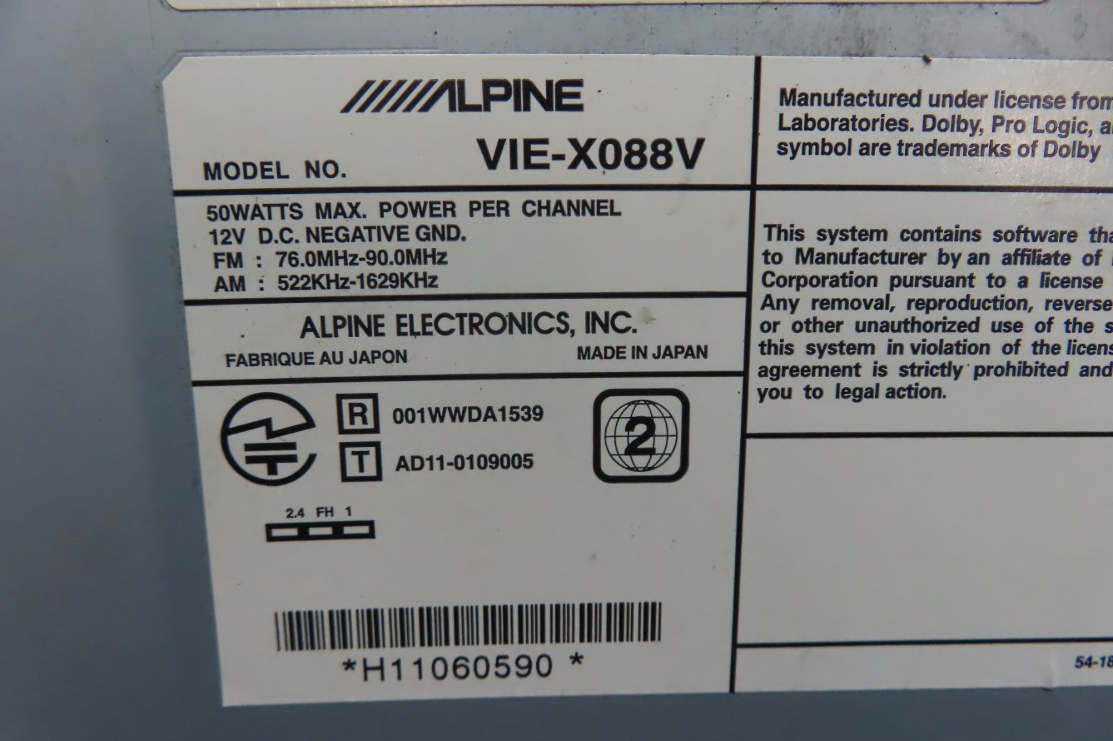 地デジTVフルセグ内蔵 Bluetooth内蔵