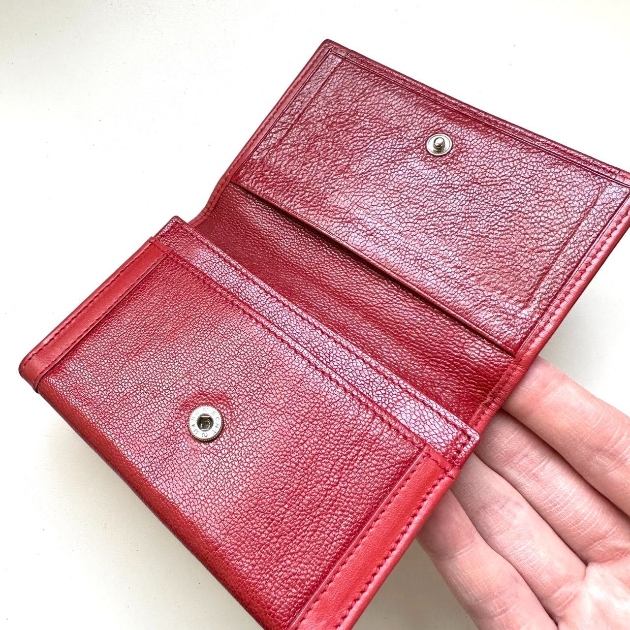 BVLGARI 赤 レザー 名刺入れ ブルガリ BVLGARI 名刺入れ カードケース レッド - メルカリ