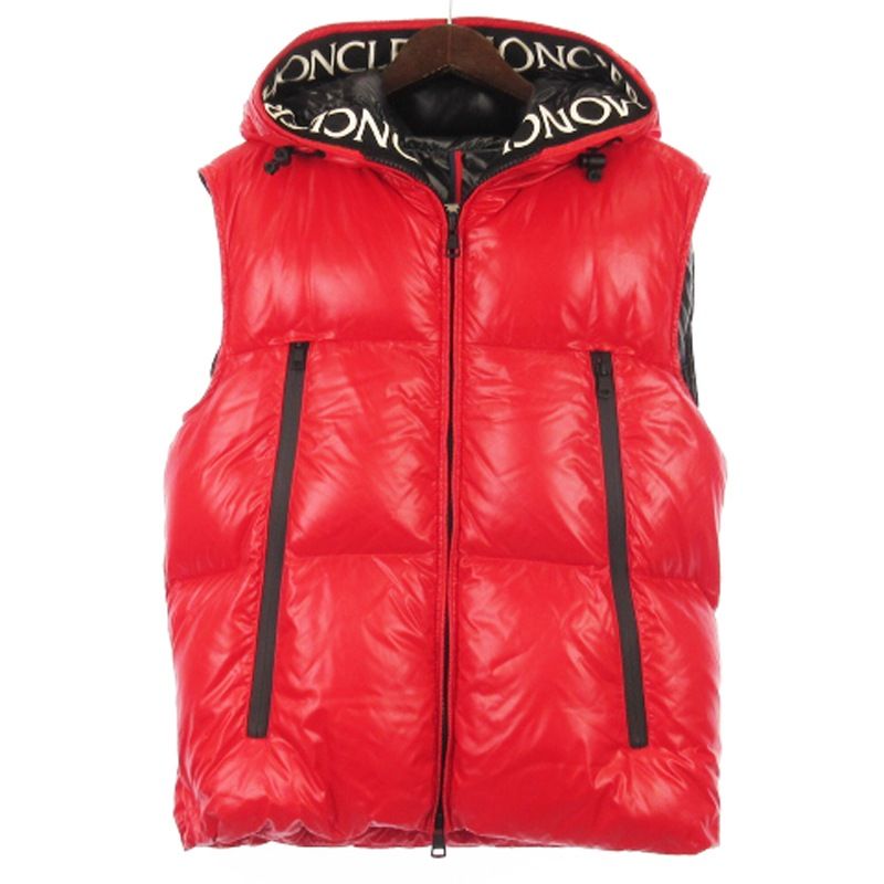モンクレール MONCLER AGNEAUX ダウン ベスト ロゴ フーディ 