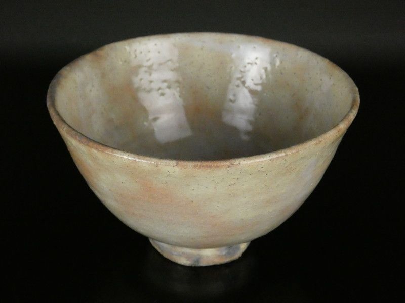 イ130 茶碗『萩焼窯元 大和吉孝松緑』『萩茶碗 共箱』抹茶碗 茶道具