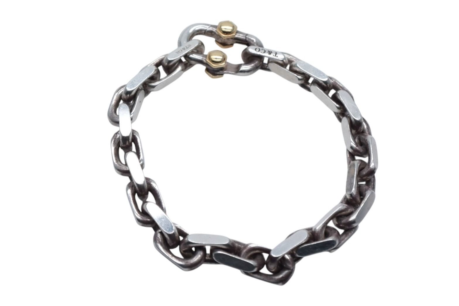 ティファニー メイカーズ ワイドチェーン ブレスレット 22cm