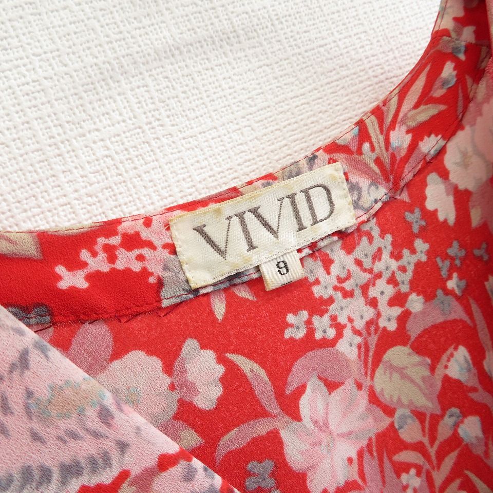 VIVID 森英恵 ヴィンテージ 花柄 カシュクール ロングワンピース