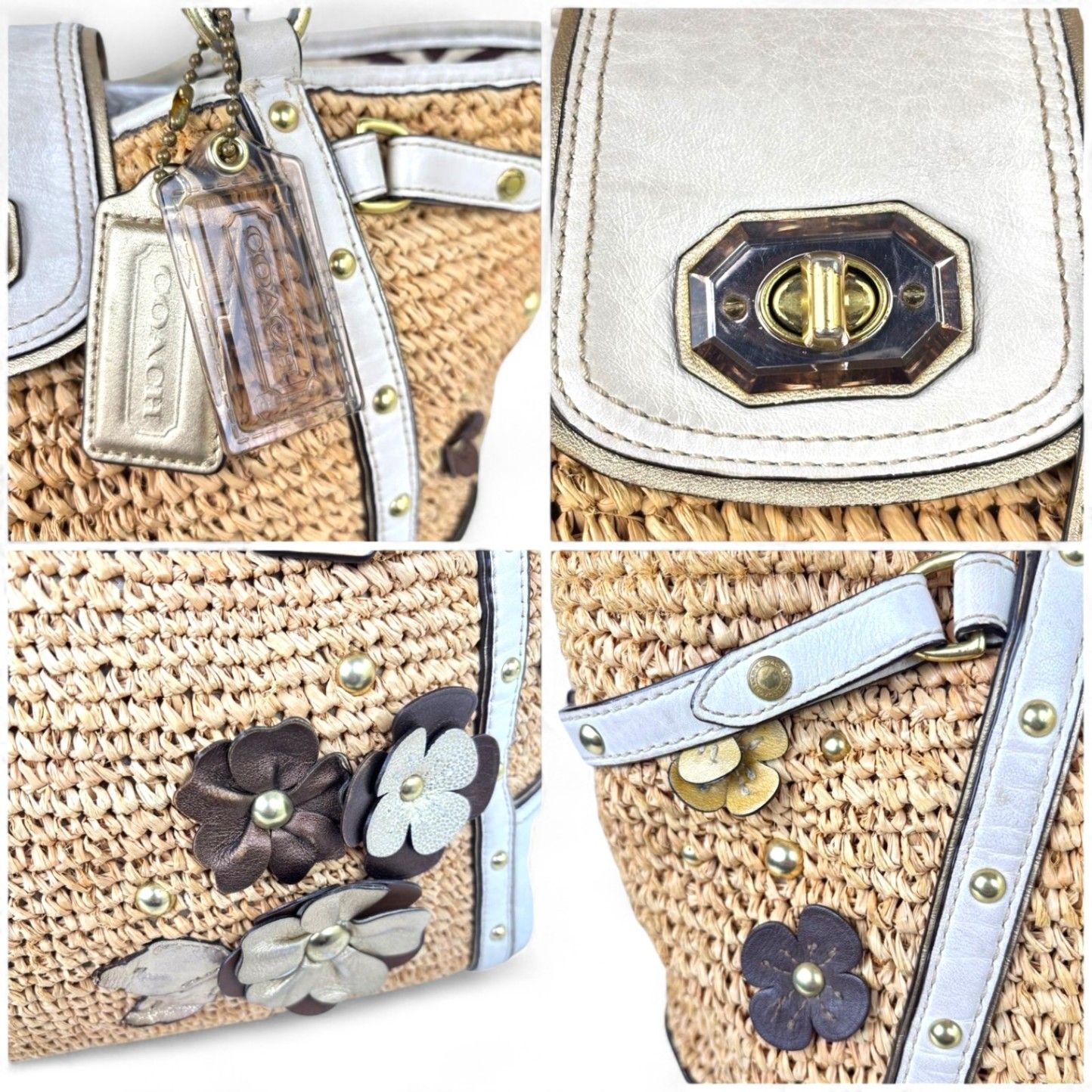 エレガンスな遊び心✨】 COACH コーチ トートバッグ かごバッグ
