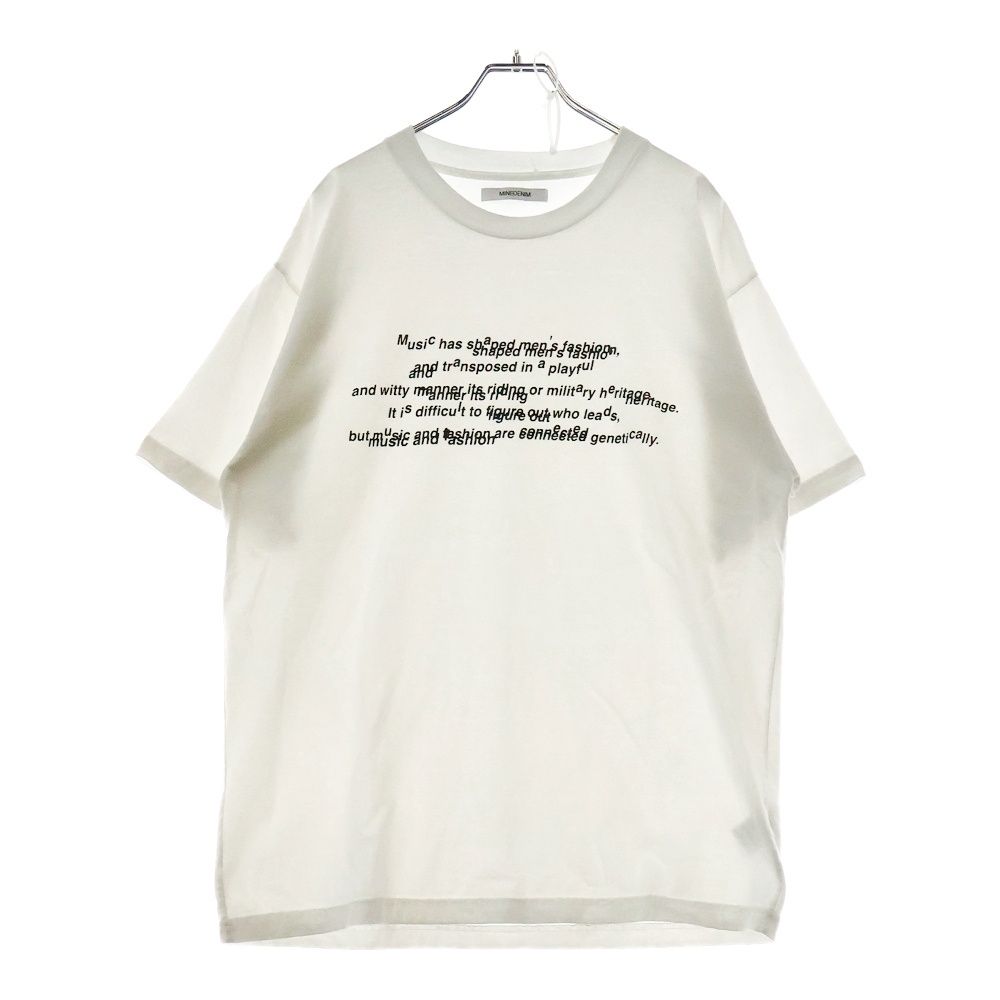 MINEDENIM (マインデニム) Lettered Print T-SH 2008-6001-00-L2 MINEDENIM (マインデニム) Lettered Print T-SH 2008-6001-00-L2