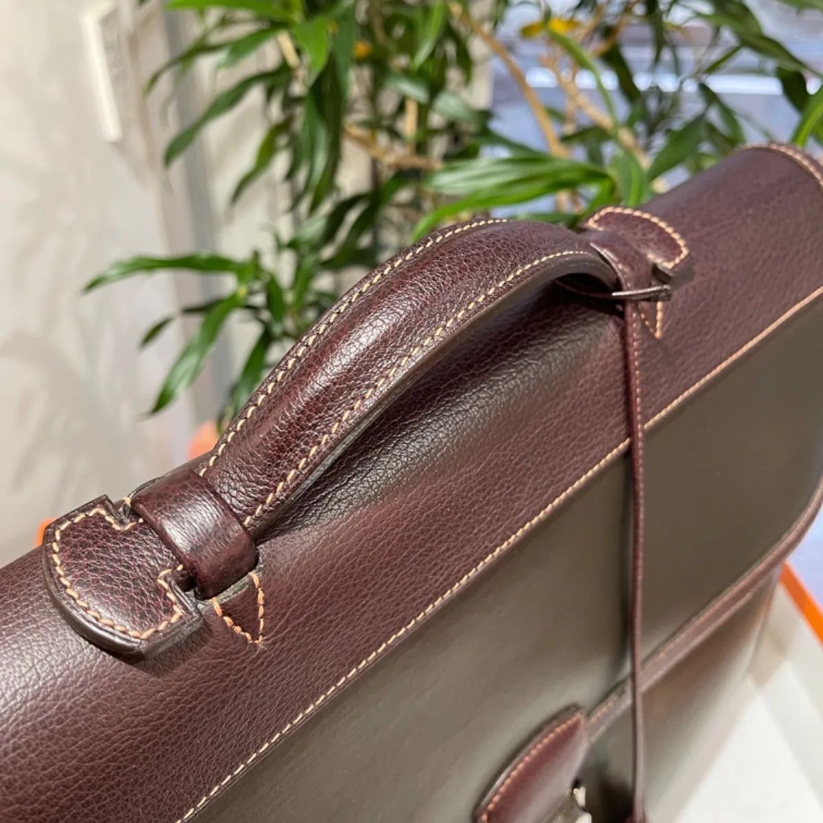 美品】HERMES エルメス サック ア デペッシュ41 アマゾニア×ブッフルスキッパー ダークブラウン シルバー金具 C刻印□ ヴィンテージ 中古  コンビ 書類バッグ ブリーフケース ハンドバッグ トートバッグ ビジネスバッグ メンズ ブランド レザー - メルカリ