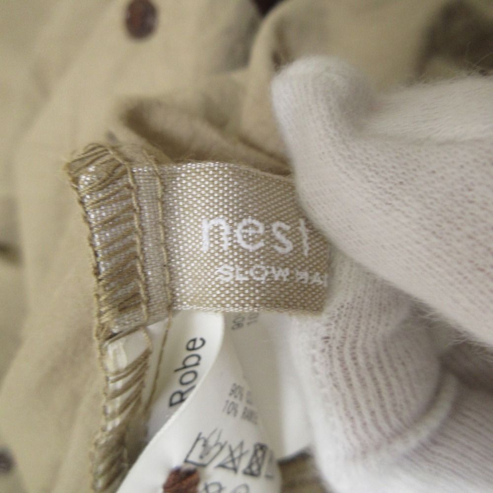 美品 20SS nest Robe ネストローブ スペシャルフィニッシュコットンラミー ミモレ丈 コクーンワンピース F ベージュ レディース 古着  中古 USED - メルカリ