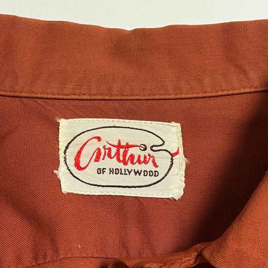 50s】vintage レーヨン オープンカラーシャツ 袋縫い 大きめ