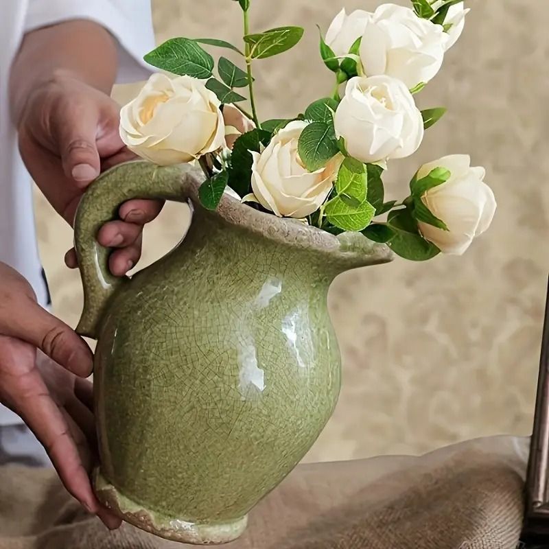 装飾ドライフラワー花瓶古代セラミック花瓶アンティーク花瓶装飾