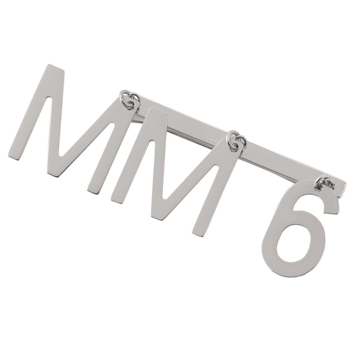 新品 メゾンマルジェラ MM6 ヘアクリップ ヘアピン ブラック ロゴ バレッタ 