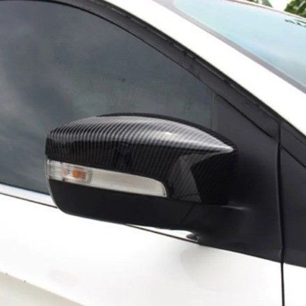 フォード Kuga Escape EcoSport 13-18 サイドミラー カバー ABS製 亮黒 カーボン柄