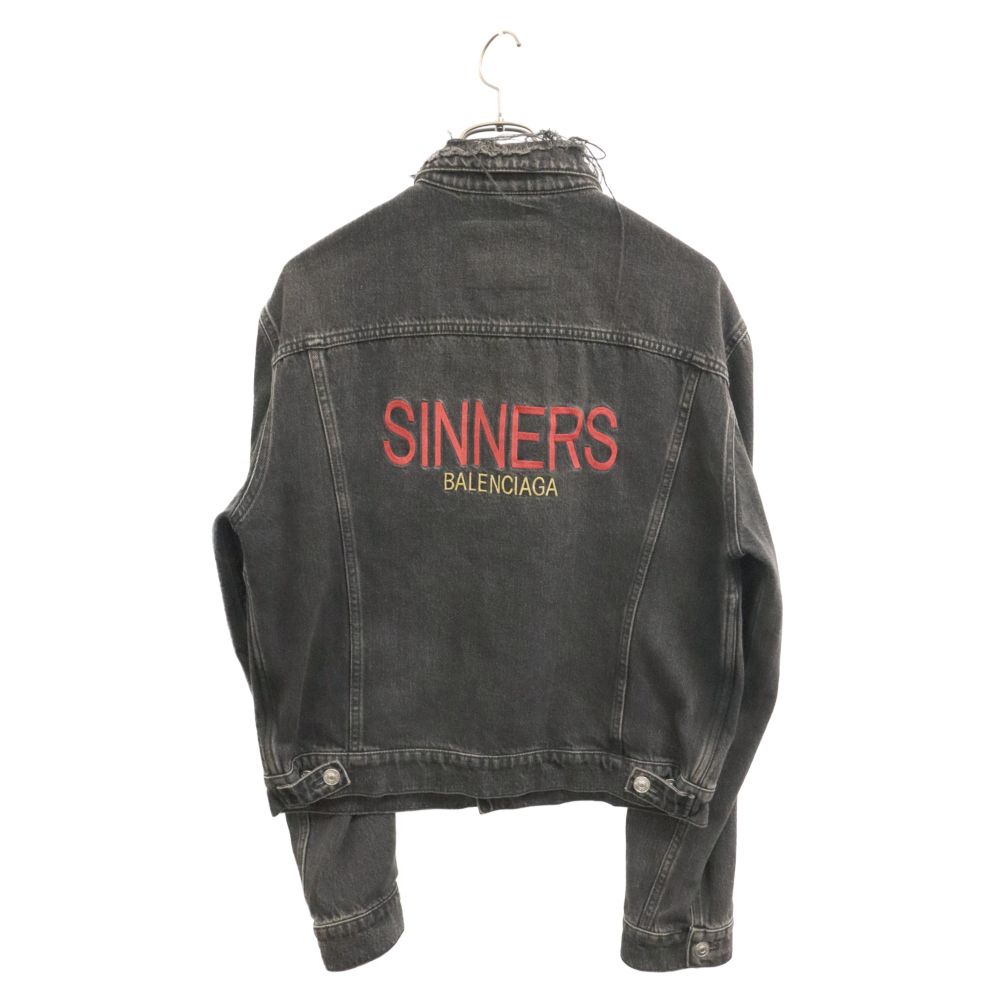 BALENCIAGA (バレンシアガ) 18SS SINNERS DENIM JACKET バックロゴ刺繍 