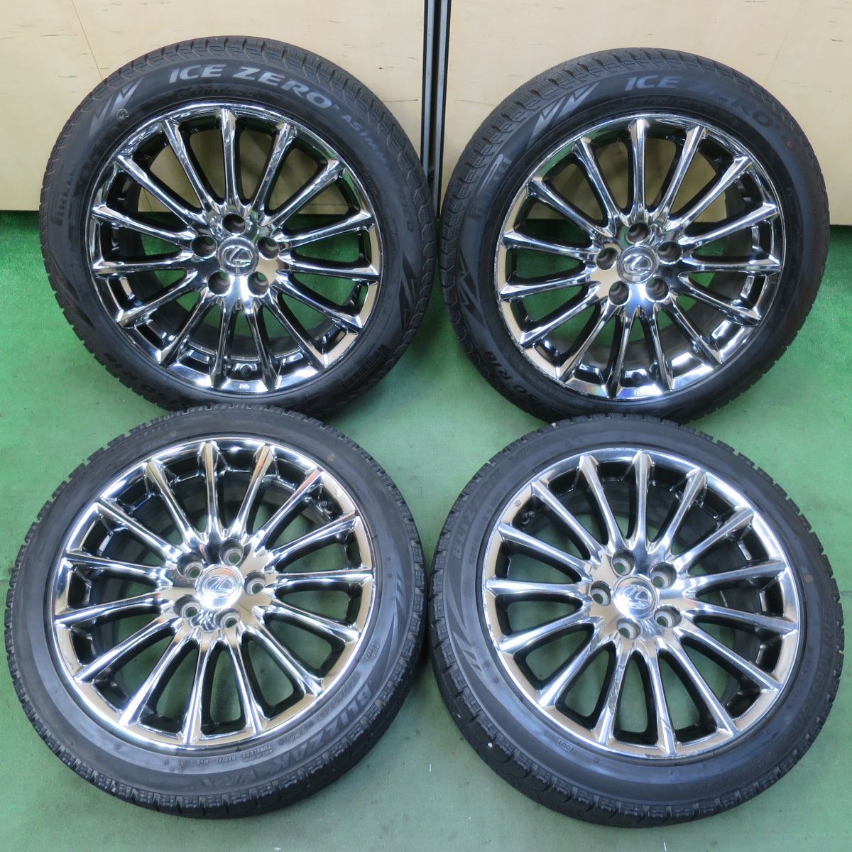 バリ溝 22年 8.5分 レクサス IS 純正 OP 225 50R18 255 40R18 スタッドレス ピレリ アイスゼロ アシンメトリコ ブリヂストン ブリザック VRX 18インチ PCD114.3 5H 5093008イス