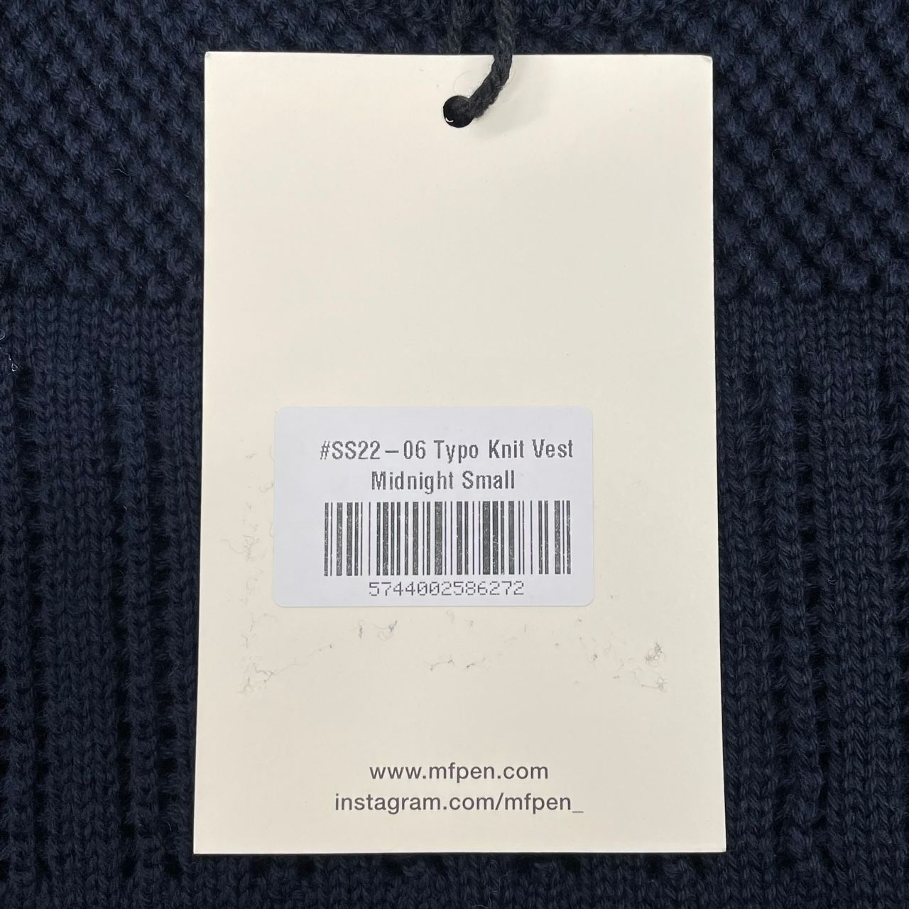 定価31900円 未使用 mfpen 22SS Typo Knit Vest ニット ベスト 