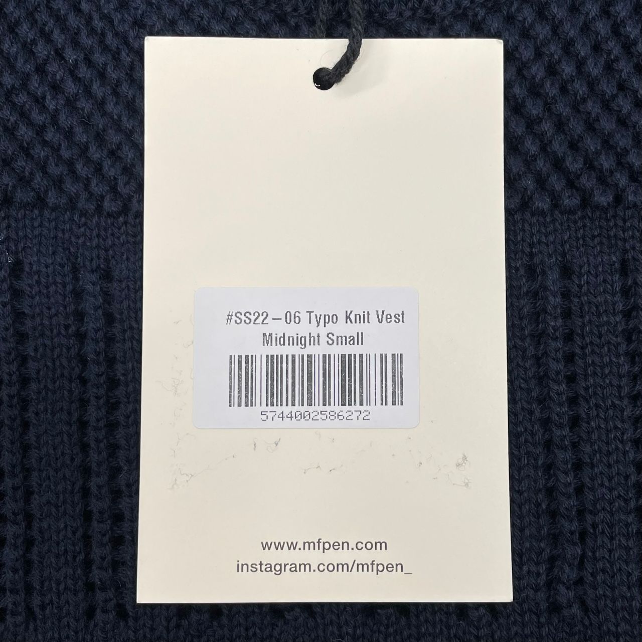 定価31900円 未使用 mfpen 22SS Typo Knit Vest ニット ベスト