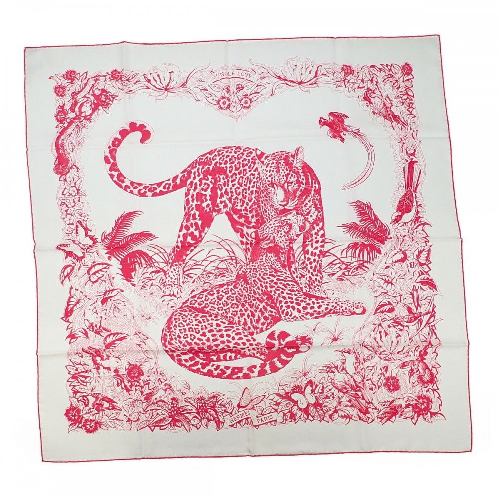 中古】【Sランク】エルメス HERMES カレ90 JAUNGLE LOVE