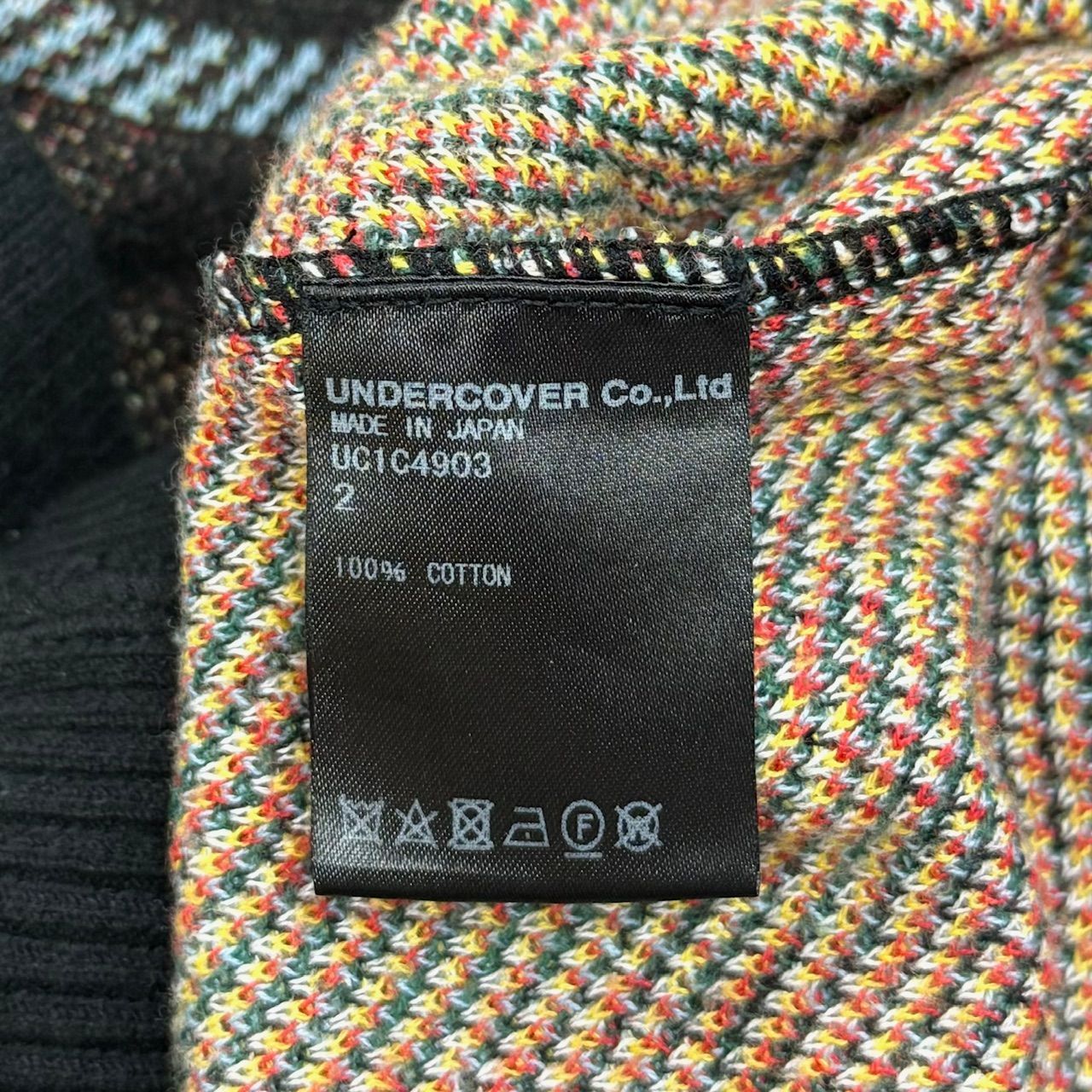 UNDERCOVER】GﾀｰﾀﾝﾁｪｯｸJQBSZIPﾆｯﾄｶｰﾃﾞｨｶﾞﾝ(BLACK) | AYIN