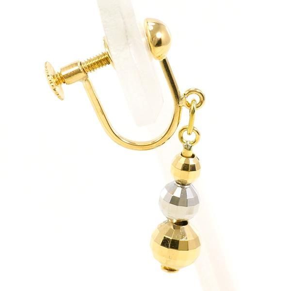 K18ゴールド ツイストデザイン フープピアス ウノアエレK18YGゴールド