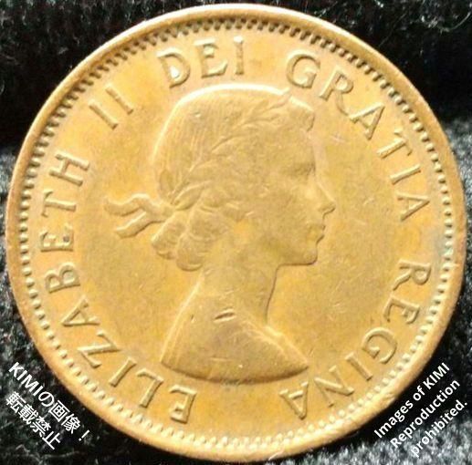 1セント硬貨 1956 エリザベス2世 貨幣 コイン 古銭 カナダドル 