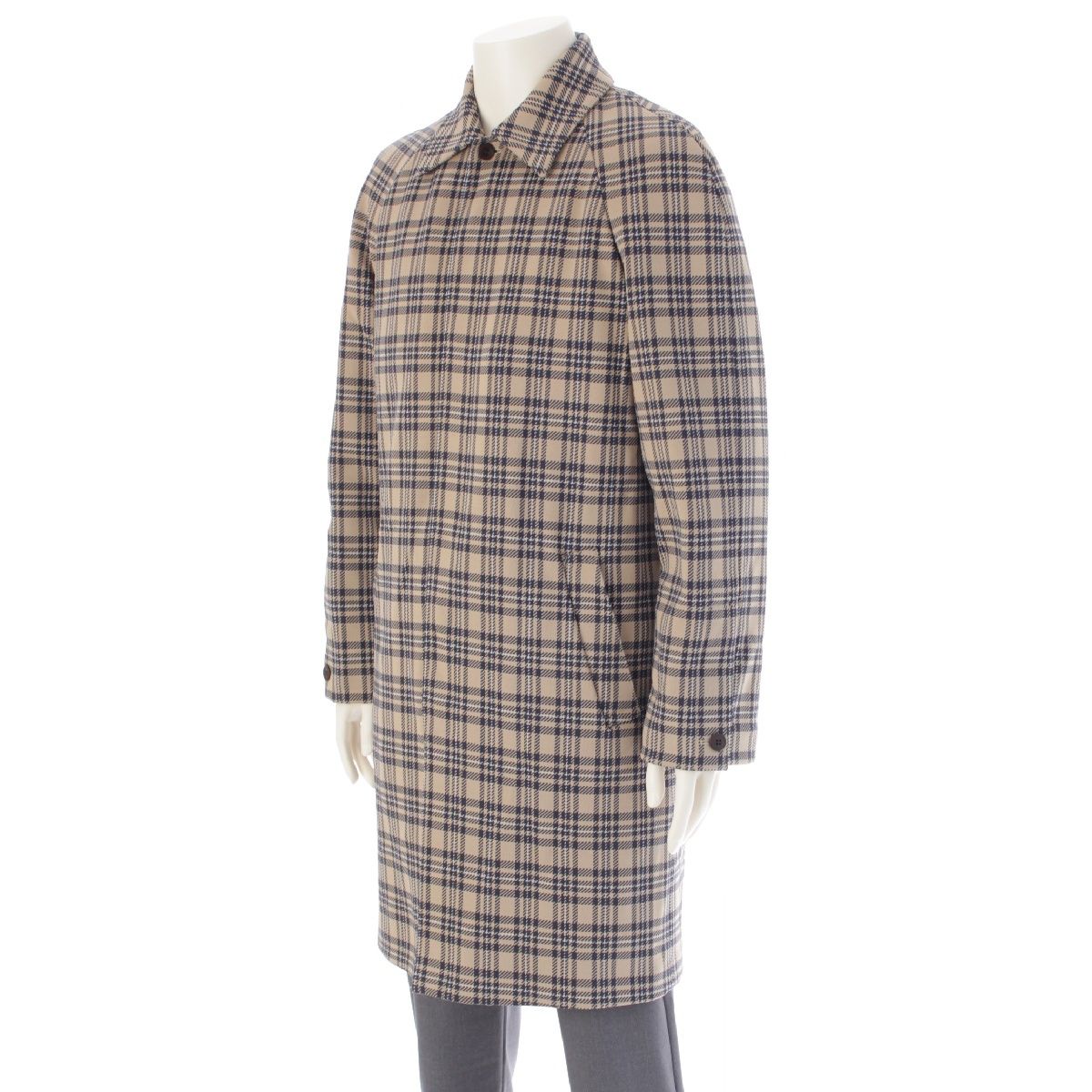 archivemiu miu オンブレチェックステンカラーコート 42 伊製 Miu