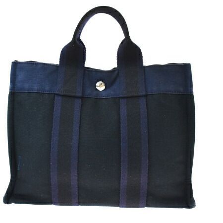 ☆超美品☆HERMES エルメスドーヴィルPM トートバッグ ネイビー 紺 ☆超美