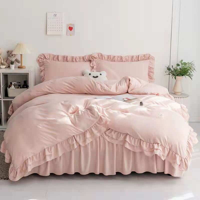 布団カバー シングル セミダブル ダブル ピンク Sシングル-3点セット