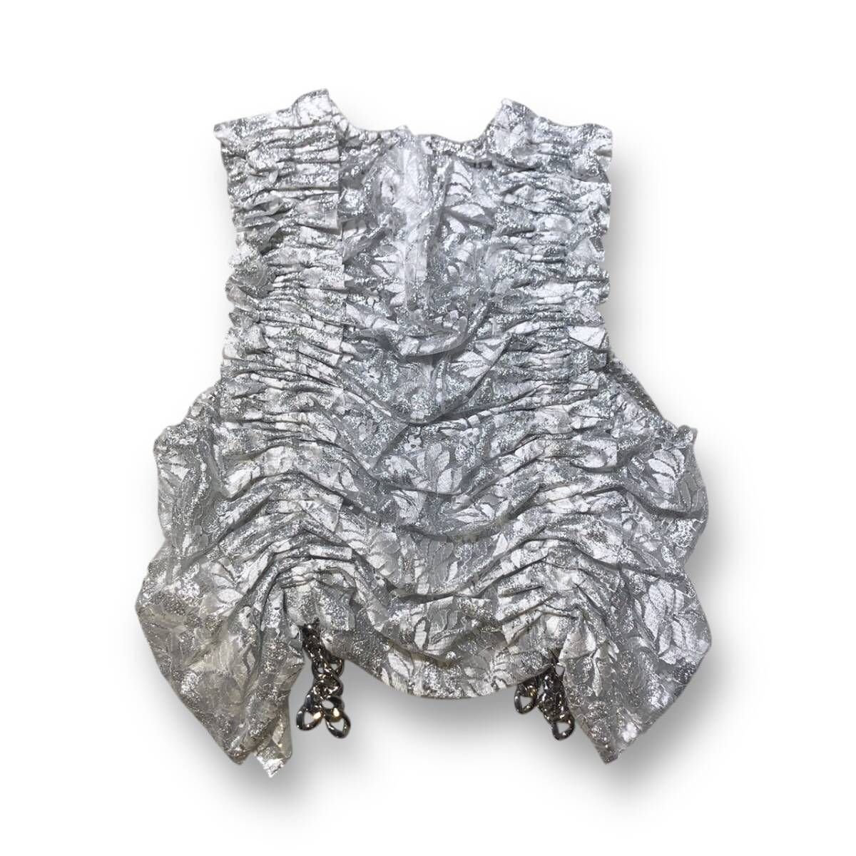 24aw NOIR COMME des GARCONS charring Chain Vest チャーリングチェーンベスト シルバー サイズXS ノワールコムデギャルソン