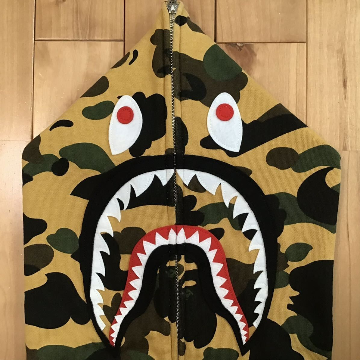 ☆XL☆ 1st camo yellow シャーク パーカー shark full zip hoodie a
