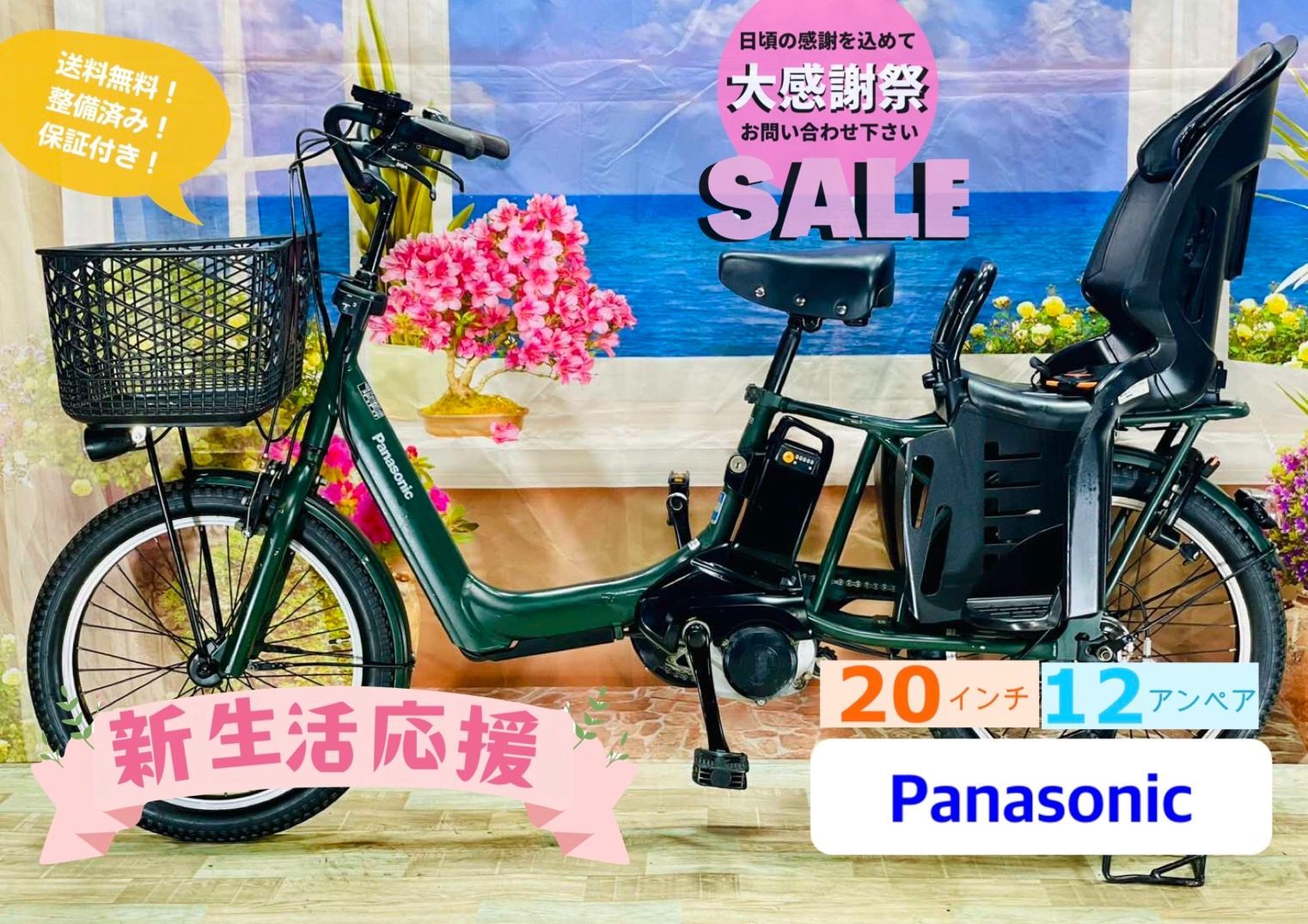 超破格 王様 ギュットアニーズ子供乗せ電動アシスト自転車 H2170 超