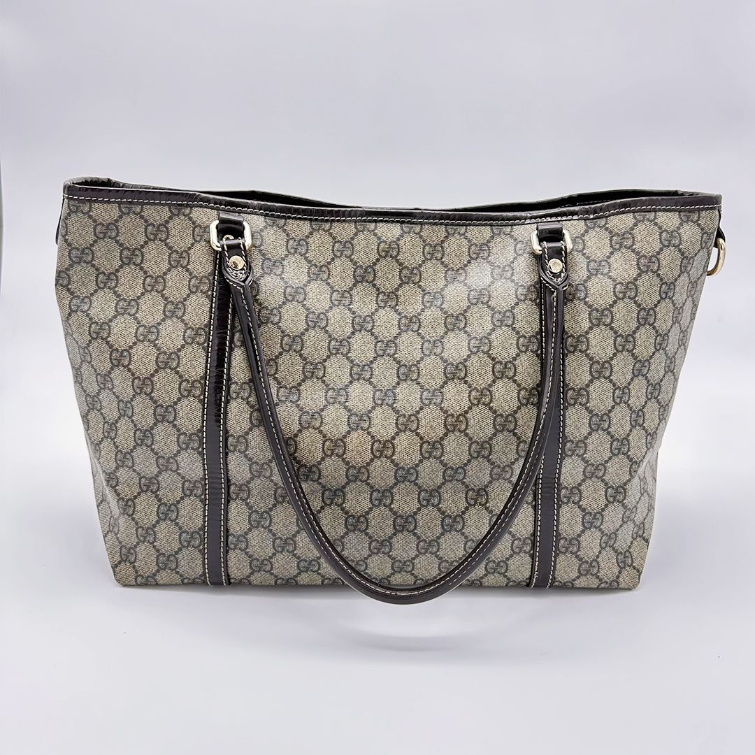 美品☆GUCCI グッチ☆ GGスプリーム ☆PVCレザー トートバッグ - メルカリ