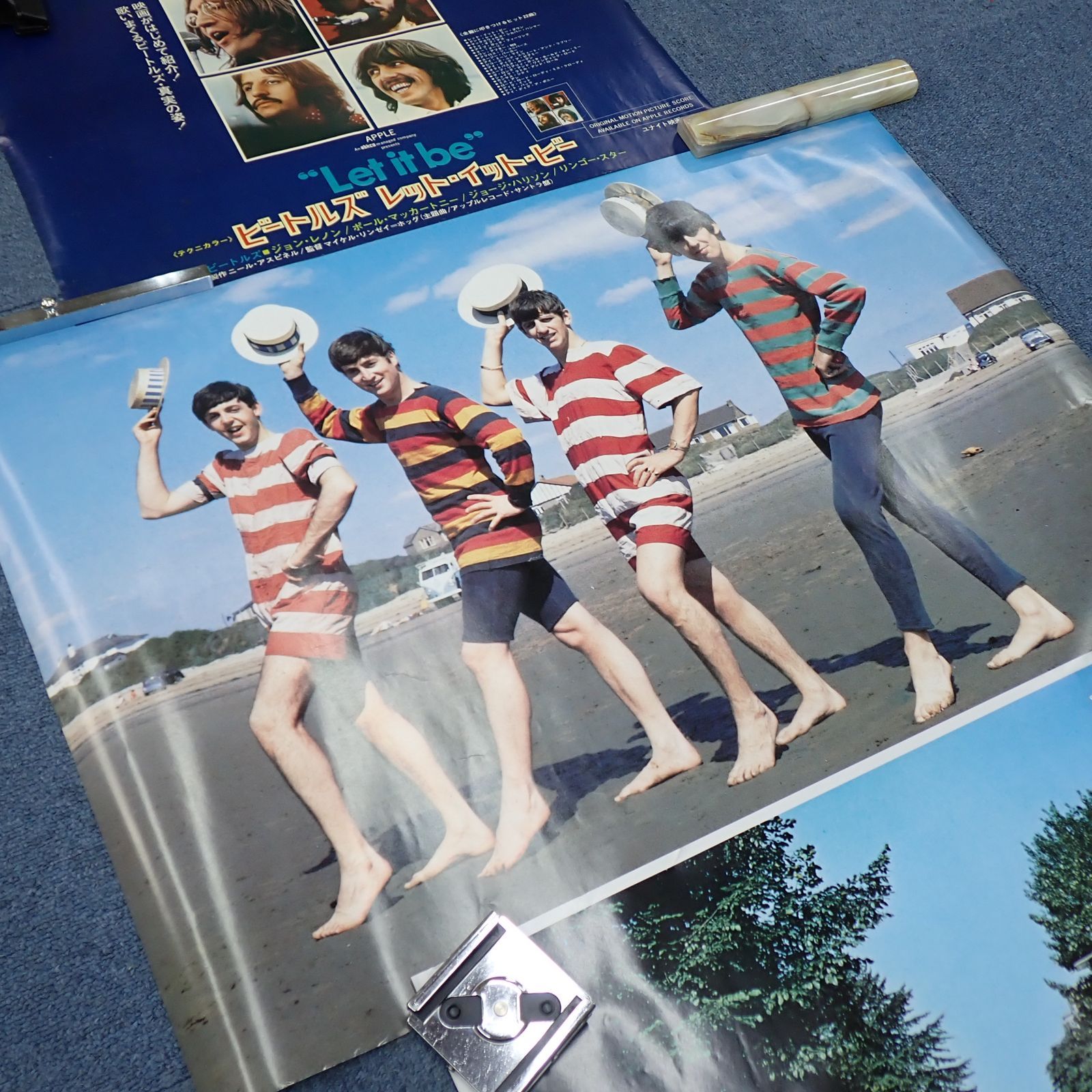 The Beatles ビートルズ B2 ポスター ピン穴なし テープ跡あり 3枚 