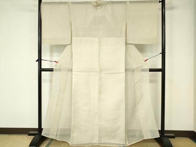 平和屋着物∴夏物 紗紬 斜縞 正絹 逸品 DAAV1684op