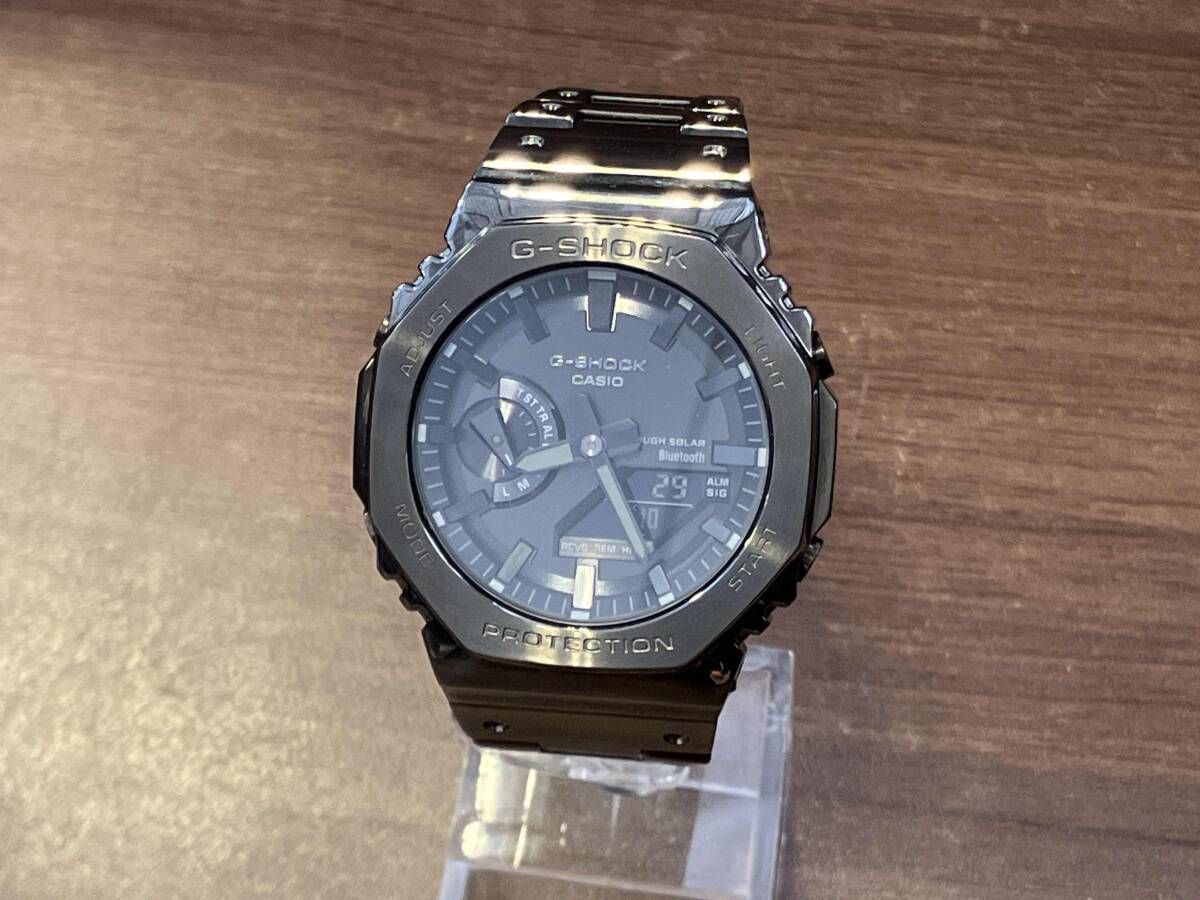 CASIO G‐SHOCK カシオ ジーショック GM-B2100 BD-1AJF 腕時計 箱 説明書 コマ付属 ブラック ステンレススチール プロテクション